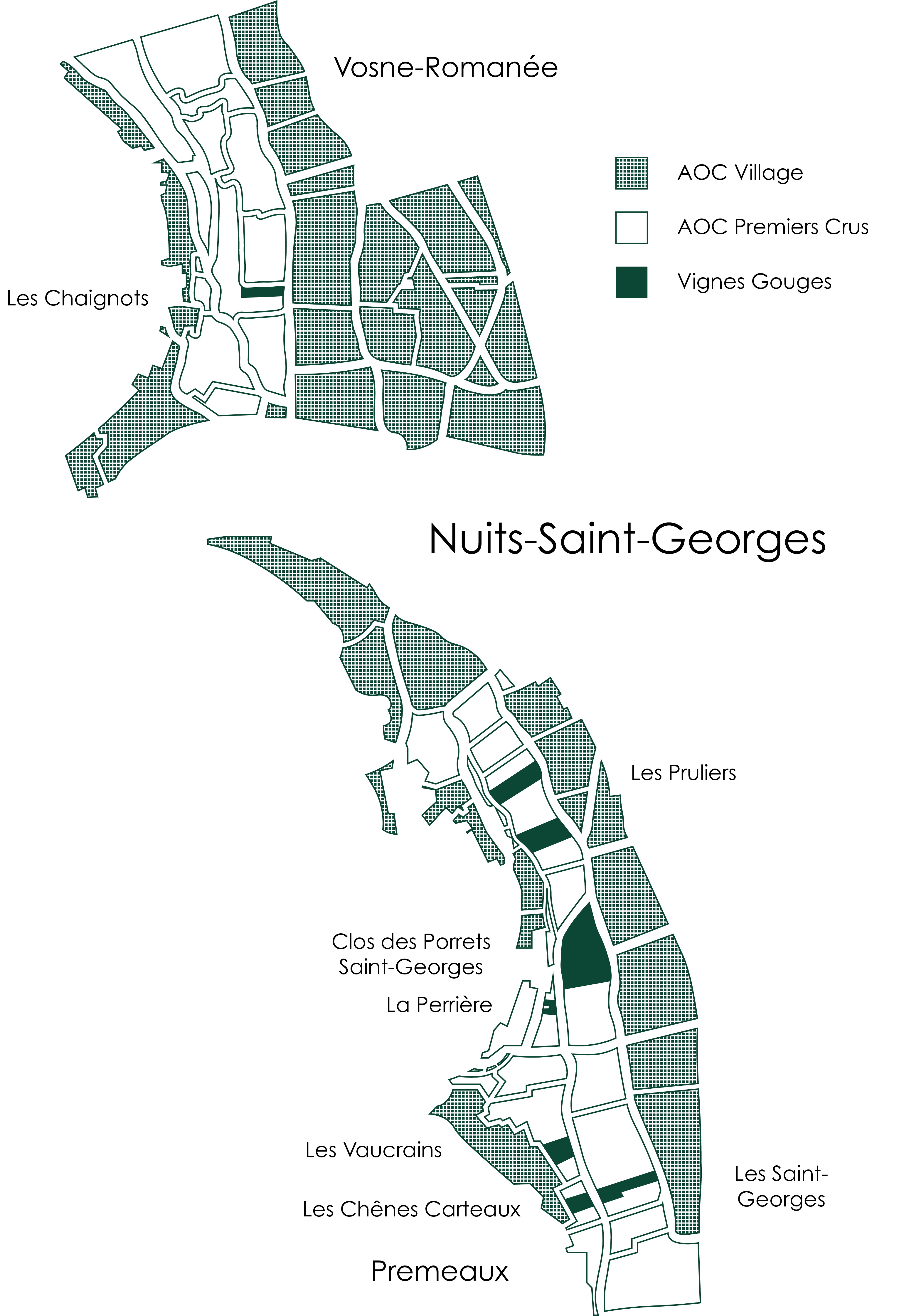 Carte des appellations Henri Gouges